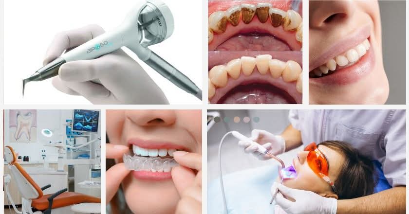 Dental treatment collage