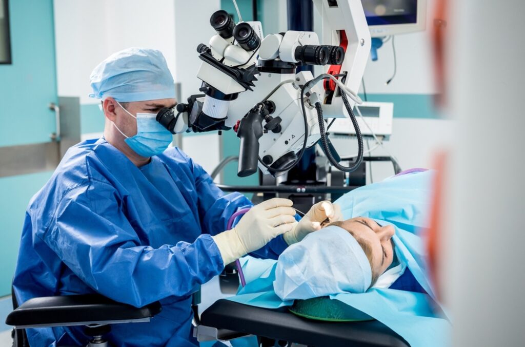 Ear surgery illustration