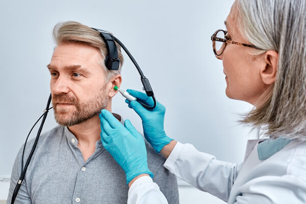 Impedance audiometry test